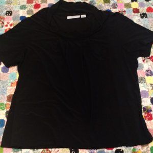 Black Sag Harbor Stretch Pullover Blouse sz 1X